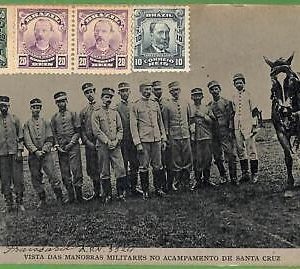 ah2824 -  BRAZIL - VINTAGE POSTCARD Postal Antigua - Costumes Military