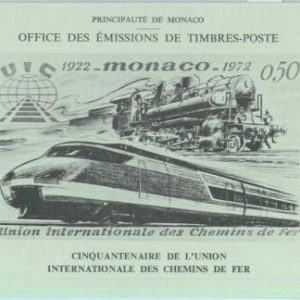 86962 - MONACO - POSTAL HISTORY - 1972 Official Stamp Information Leaflet TRAINS