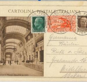 75564 - ITALY - POSTAL HISTORY - picture STATIONERY CARD   - 1931  TRAIN STATION