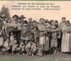 ah2826 -  BRAZIL - VINTAGE POSTCARD Postal Antigua - Rio Grande - Indios costume