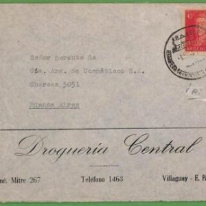 ZA0217 - ARGENTINA - Postal History - COVER - TRAINS - 1950's