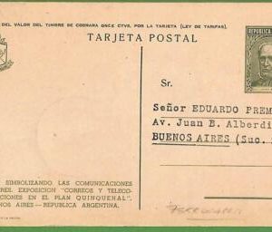 ZA0219 - ARGENTINA - Postal History - Stationery Card - Trains - 1953