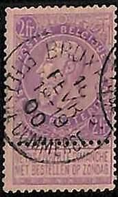 94753eB - BELGIUM Belgique - STAMP - Yvert #  66 with TAB  -  USED