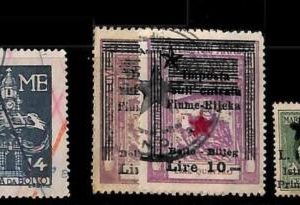 94713d  - ITALY Fiume - STAMPS - small Lot of 4 REVENUE stamps