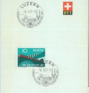 86970 - SWITZERLAND - POSTAL HISTORY - FDC official post PAPER : TRAINS Rotary