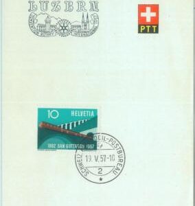 86969 - SWITZERLAND - POSTAL HISTORY - FDC official post PAPER : TRAINS Rotary