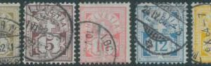 88324  - SWITZERLAND - STAMP - YVERT & TELLIER  #  45 - 49  -  FINE USED