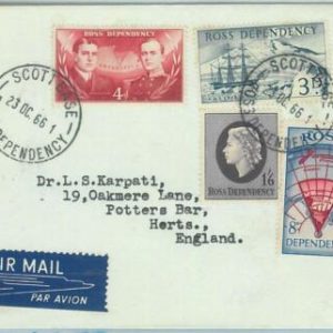 67350 - ROSS DEPENDENCY - Postal History -  COVER to ENGLAND 1966 - POLAR
