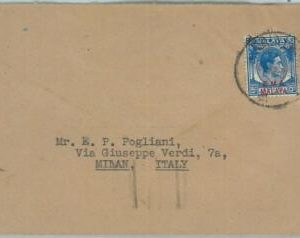 67380 - MALAYA  BMA - Postal History -   COVER  to ITALY 1949
