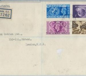 77760  - GB - Postal History -   Olympic Games on REGISTERED  COVER 1948