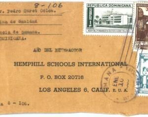 69179 - DOMINICANA - POSTAL HISTORY -   COVER from SAMANA to USA 1955