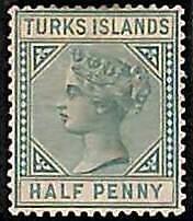 94884f - TURKS ISLAND - STAMP - SG # 53 -  MINT Hinged - Well centered