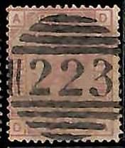 94890jB - GREAT BRITAIN - STAMP - SG #  141  Plate 7  -  USED