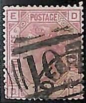 94890iA - GREAT BRITAIN - STAMP - SG #  141  Plate 6  -  USED