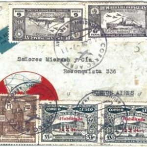 69320 - PARAGUAY - POSTAL HISTORY -  AIRMAIL COVER to ARGENTINA 1939