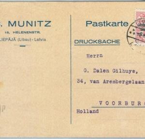 69007 - LATVIA - POSTAL HISTORY -  POSTCARD from LIEPAJA  to HOLLAND 1932