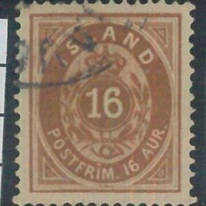 78630 - ICELAND -  STAMP  - MICHEL  #  9A  Very Fine USED