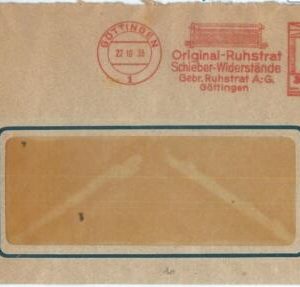 72514 - GERMANY  - POSTAL HISTORY - RED MECHANICAL POSTMARK Cover  1935