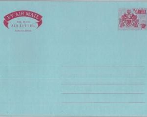 83331 -  GAMBIA  - POSTAL HISTORY - Stationery AEROGRAMME   Lions
