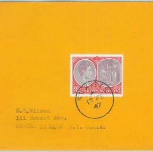 67394 - St. KITTS & NEVIS   - Postal History -   3d on COVER   1947