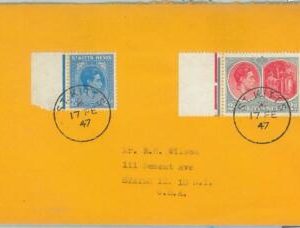 67396 - St. KITTS & NEVIS   - Postal History -   2 1/2d + 2d on COVER   1947