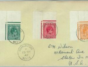 67397 - St. KITTS & NEVIS - Postal History - 1/2d + 1d + 1 1/2d on COVER   1947
