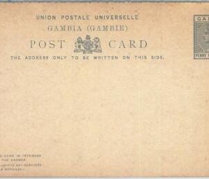 69084 - GAMBIA - POSTAL HISTORY -  STATIONERY CARD  H & G # 2 - Double card
