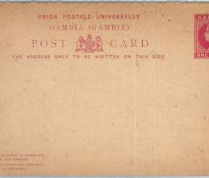 69085 - GAMBIA - POSTAL HISTORY -  STATIONERY CARD  H & G # 6 - Double card