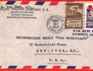 aa3647 - DOMINICAN Rep - POSTAL HISTORY - Censored COVER  to USA 1945