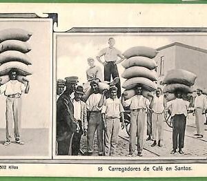ah2846 - BRAZIL - VINTAGE POSTCARD Postal Antigua - Santos -  ETHNIC