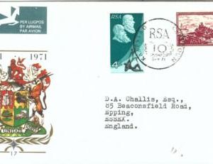 69132 - SOUTH AFRICA - POSTAL HISTORY -  FDC COVER 1971