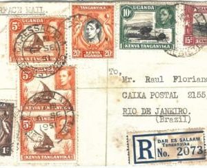 69141 - BRITISH KUT - POSTAL HISTORY -  REGISTERED COVER  to BRAZIL  1951