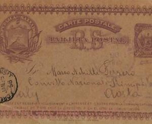 ad6357 - EL SALVADOR  - Postal History - STATIONERY CARD  H & G # 31 to ITALY
