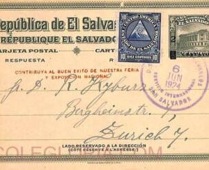 ad6358 - EL SALVADOR - Postal History - STATIONERY CARD   # 101 to SWITZERLAND