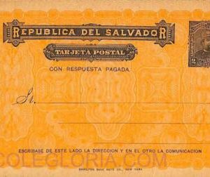 ad6360 - EL SALVADOR - Postal History - STATIONERY CARD H & G # 22 - Double card