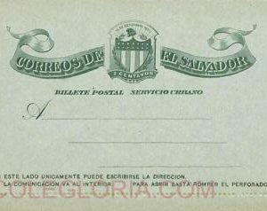 ad6364 - EL SALVADOR - Postal History - STATIONERY LETTER CARD  H&G # 1