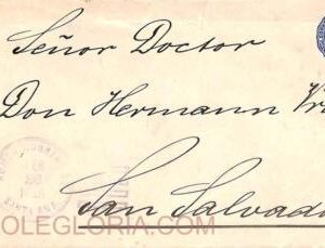 ad6369 - EL SALVADOR  - Postal History - STATIONERY COVER  Santa Ana 1895