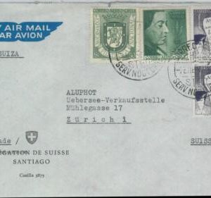 81490 - CHILE - POSTAL HISTORY -  COVER to SWITZERLAND  1959  Nobel Price