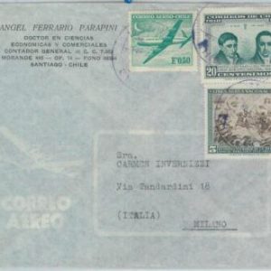 81494 - CHILE - POSTAL HISTORY -   AIRMAIL  COVER to ITALY