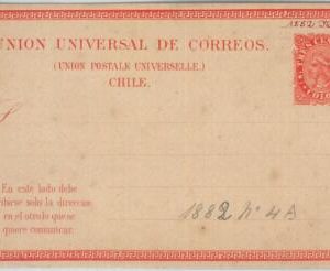 69202 - CHILE - POSTAL HISTORY -  STATIONERY CARD  Higgings & Gage # 4a