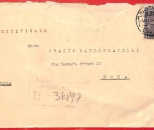 aa2606 - CHILE - POSTAL HISTORY -  Registered COVER to  ITALY  1948