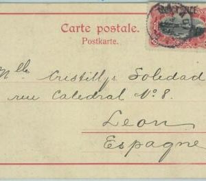 68804 - CONGO BELGE - Postal History - POSTCARD to SPAIN 1908