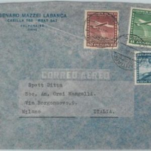 81513 - CHILE - POSTAL HISTORY -   AIRMAIL  COVER to ITALY  1946