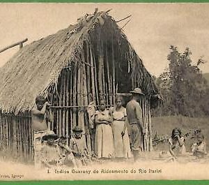 ah2771 - BRAZIL - VINTAGE POSTCARD Postal Antigua - Indios ETHNIC , Rio Itariri