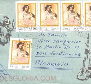 ad6190 - CHILE - Postal History - Airmail Cover to GERMANY 1978 Art WOMANS YEAR