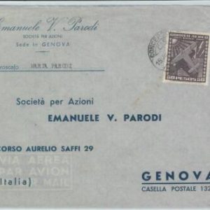 81526 - CHILE - POSTAL HISTORY -   Single stamp on COVER to ITALY  1954