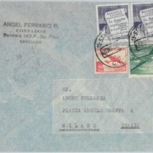 81538 - CHILE - POSTAL HISTORY -    AIRMAIL COVER to ITALY  1958