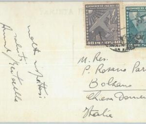 81548 - CHILE - POSTAL HISTORY -   POSTCARD  to ITALY  1950's
