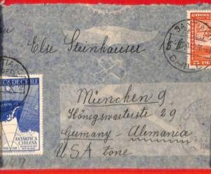 aa3632 - CHILE - POSTAL HISTORY - Censored AIRMAIL COVER to  USA 1947  Antarctic