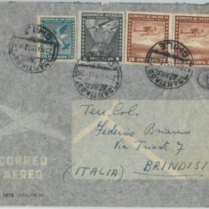 81521 - CHILE - POSTAL HISTORY -   AIRMAIL  COVER to ITALY  1953